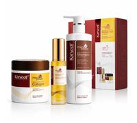 KARSEELL Pack Cuidado Capilar 1 Mascarilla Capilar 500ml + 1 Aceite de Argán 50ml + 1 Champú Hidratante 500ml Colágeno Aceite de Argán Esencia de Maca Reparación Capilar Cabello Seco y Dañado 500ml x2