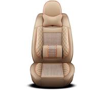 Karstry Juego Completo de Fundas para Asientos de Coche Universales, Fundas Asientos Coche Delanteros y Traseros, Compatible con Airbag Lateral, Se Adapta a la Mayoría de los Automóvil, Beige