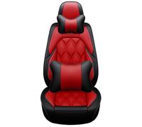 Karstry Juego Completo de Fundas para Asientos de Coche Universales, Fundas Asientos Coche Delanteros y Traseros, Compatible con Airbag Lateral, Se Adapta a la Mayoría de los Automóvil, Rojo