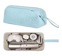 KarSyon Funda de Estilo Flexible de tiburón para Dyson Airwrap Cepillo Revlon Herramienta para el Cabello Bolsa Organizador para rizador Plano, Azul Claro, Portabilidad