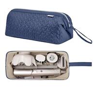 KarSyon Shark Flex Style - Funda para secador de Pelo Dyson Airwrap Cepillo Revlon Herramientas de Pelo, Bolsa de Transporte, Organizador de rizador Plano, Azul Marino, M, Portabilidad