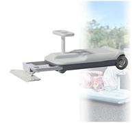 Kart De Limpieza Para NiñOs, Carrito Limpiador De Pisos Con Mopa Para Montar, Kart PortáTil, Kart De Limpieza RetráCtil Con 5 Velocidades Variables Y Barra De DireccióN Con Cojinetes,Grey