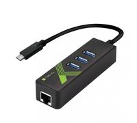 Karta sieciowa/adapter USB-C na RJ45 Gigabit, hub 3x USB 3.0