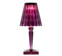 Kartell Big Battery, Lámpara de mesa, Versión de batería regulable, Ciruela