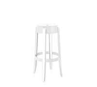 Kartell Charles Ghost, Taburete Large, 75 x 46 x 29 cm, Blanco, Set de 2