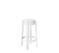 Kartell Charles Ghost, Taburete Medium, 65 x 42.5 x 29 cm, Blanco, Set de 2