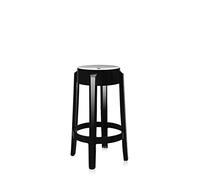 Kartell Charles Ghost, Taburete Medium, 65 x 42.5 x 29 cm, Negro, Set de 2
