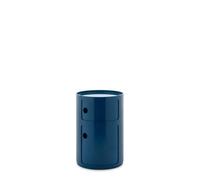 Kartell Componibili Big, Mueble Contenedor 2 Elementos, Diámetro 42 cm, Azul