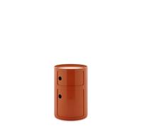 Kartell Componibili Big, Mueble Contenedor 2 Elementos, Diámetro 42 cm, Naranja