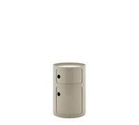 Kartell Componibili Big, Mueble Contenedor 2 Elementos, Diámetro 42 cm, Tórtola