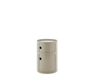 Kartell Componibili Big, Mueble Contenedor 2 Elementos, Diámetro 42 cm, Tórtola