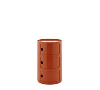 Kartell Componibili Big, Mueble Contenedor 3 Elementos, Diámetro 42 cm, Naranja