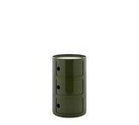 Kartell Componibili Big, Mueble Contenedor 3 Elementos, Diámetro 42 cm, Verde