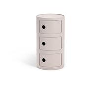 Kartell Componibili Bio Mueble contenedor, Biomaterial, Crema, H 58 cm, 3 elementos Bio