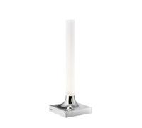 Kartell Lámpara Recargable Regulable, 1.6 W, Cromo, H 29 cm