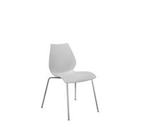 Kartell Maui Silla Standard de Oficina Sin Reposabrazos, Gris Claro, Set de 2
