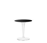 Kartell Mesa Auxiliar, Tapa de cristal, Negro, Tablero de cristal