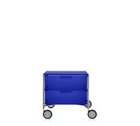 Kartell Mobil 2004 Contenedores 2 Cajones, Acero, Con ruedas, Azul (Cobalto), 49 x 48 x 56 cm