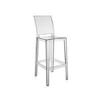 Kartell One More Please Taburete Respaldo cuadrado, Cristal, H. 75 cm