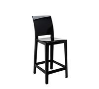 Kartell One More Please Taburete Respaldo cuadrado, Negro, H. 65 cm