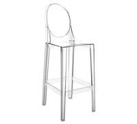 Kartell One More Please Taburete Respaldo ovalado, Cristal, H. 75 cm