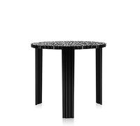 Kartell T-Table Mesita, Bambú, Negro, Alto - H. 44 cm, 50 x 44 x 56 cm