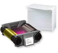 Karteo Evolis Badgy Kit de Cinta de Transferencia de Color YMCKO [ CBGR0100C ] | con Tarjetas de plástico