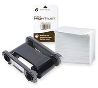 Karteo Evolis Primacy Zenius Cinta de Transferencia de Color Negro [ RCT023NAA ] | Kit con 100 Tarjetas de plástico y Tarjetas de Limpieza