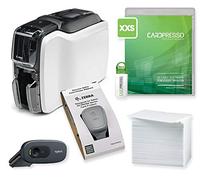 Karteo Zebra ZC100 [ P-Z-ZC11-0000000EM00 ] Kit de Impresora de Tarjetas de plástico | con Tarjetas de plástico y Software