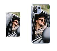 Kartoon Kase Funda Xiaomi Mi 11 Lite Personalizada con Foto | Funda Personalizada Xiaomi Mi 11 Lite | Funda Transparente Xiaomi Mi 11 Lite con Dibujo Texto Flexible Carcasa Personalizada para