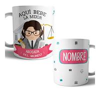 Kartoon Kase Taza Abogada Original Personalizada con Nombre | Mejor del Mundo Taza Profesiones de Cafe Desayuno para Regalar (Abogada)
