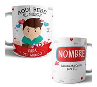 Kartoon Kase Taza Al Mejor Papá Original Personalizada con Nombre | Mejor del Mundo Taza Al Mejor Papá Profesiones de Cafe Desayuno para Regalar (Al Mejor Papá)