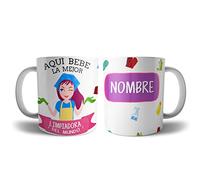 Kartoon Kase Taza Limpiadora Original Personalizada con Nombre | Mejor del Mundo Taza Profesiones de Cafe Desayuno para Regalar (Limpiadora)