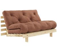 Karup Design Sofá cama 140x200cm de madera natural y tejido - Arcilla