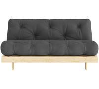 Karup Design Sofá cama de 160x200cm en madera natural y tela - Gris oscuro
