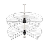 Karussell Armario de esquina para cocina, cesta giratoria de 270°, herrajes giratorios para armario de esquina, altura ajustable de 56,5 - 79 cm, cada cesta tiene capacidad de carga de 8 kg para