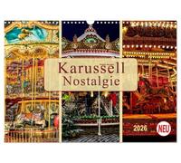 Karussell - Nostalgie (Wandkalender 2026 DIN A3 quer), CALVENDO Monatskalender: Früher auf jedem Dorfest zu finden, jeder kennt es - das Karussell.