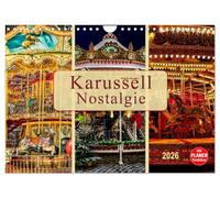 Karussell - Nostalgie (Wandkalender 2026 DIN A4 quer), CALVENDO Monatskalender: Früher auf jedem Dorfest zu finden, jeder kennt es - das Karussell.