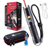 Karvinger - Láser de fibra óptica recargable de 30 mW - Probador de cable de fibra óptica alimentado por batería de 30 mW - Punta de localización de fallas visual