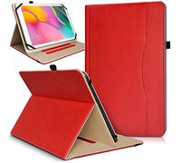 Karylax - Funda de protección completa con soporte y portadocumentos, universal, L, color rojo para Acer Iconia A3-A10 10