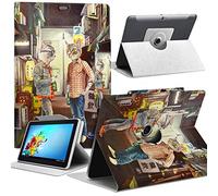 Karylax - Funda protectora para tablet Logicom Fold 10 de 10,1", diseño MV14, color negro