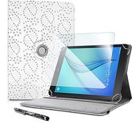 Karylax - Funda protectora para Teeno HD de 10,1 pulgadas, diseño de diamantes, color blanco