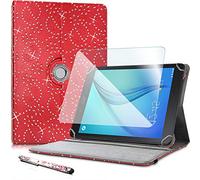 Karylax - Funda protectora para Teeno HD de 10,1 pulgadas, diseño de diamantes, color rojo