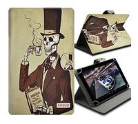 Karylax - Funda universal para tablet Android Pritom de 8 pulgadas, con tapa y soporte, diseño KJ19
