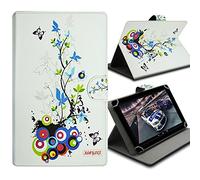 KARYLAX HF01 - Funda universal para tablet Blackview Tab 6, diseño de flores