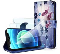 KARYLAX Lote de 2 protectores de pantalla de cristal flexible y funda tipo cartera (HF06 3-D) para EdenWood W55HD