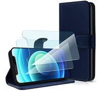 KARYLAX Lote de 2 protectores de pantalla de cristal flexible y funda tipo cartera para Orange Neva Start