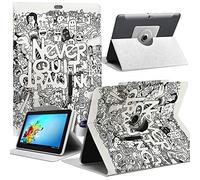 KARYLAX MTB10 - Funda tipo libro para tablet Lexibook MFC511FR (universal), diseño de flores