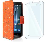 KARYLAX Pack de 2 lentes flexibles + funda protectora Diamante Naranja M (A) para Orange Neva Start