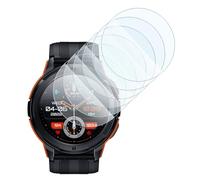 KARYLAX - Protector de pantalla de cristal flexible, dureza 9H antiarañazos y película protectora compatible para OUKITEL BT10 Reloj inteligente (1,43 pulgadas, 6 piezas)